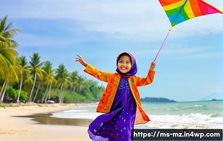 내러티브 건강법의 적용을 위한 원칙 - **A young Malaysian girl, about 7 years old, wearing a colorful baju kurung and a hijab, is playing ...