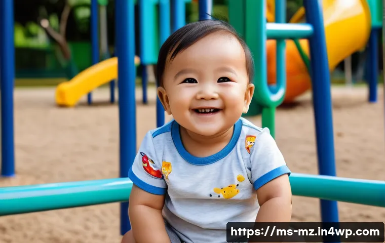 내러티브 건강법을 통한 공동체 지지 체계 - **Prompt:** A candid, full-body photo of a smiling Malaysian toddler (approximately 2 years old) pla...